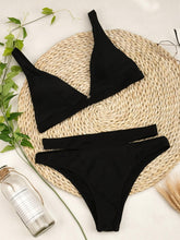 Load image into Gallery viewer, High Waist Bikinis Women Swimsuit Women High Waist Bikini Set Sports Bright Color Swimsuit Scoop Neck Cute Bathing Suit Swimwear Female Push Up Bikini Set Bathing Suit For Women
