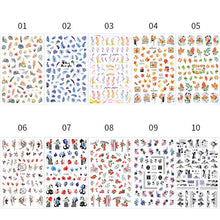 Load image into Gallery viewer, Flowers Leaves Line 3D Nail Stickers Autumn Winter Fall Leaf Design Transfer Sliders Abstract Waves Nail Art Decals Manicures  Decal Self-Adhesive 3D Wave Design Decoration for Women Girls Tape Nail Art Stickers Decal Decoration
