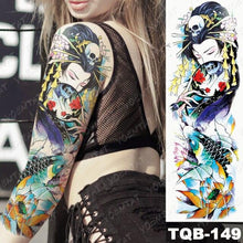 Load image into Gallery viewer, Full Women Man Realistic Waterproof Temporary Tattoo Tiger Stickers Luxury Big Design For Arm Thigh
