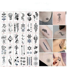 Load image into Gallery viewer, 30pcs Temporales Sexy Fake Tattoo For Hands Arm Body Waterproof Luxury Different Small Colorful Stylish Womens Kids Tattoos
