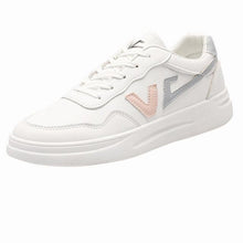 Load image into Gallery viewer, Spring Fashion Breathble Women Sneakers Leather Platform Shoes Women Lace Up Casual Shoes White Fashion Sneakers White PU Leather Platform Sneaker For Women Lace Up Walking Sneakers
