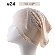 Load image into Gallery viewer, New Winter Autumn Soft Solid Color Inner Hijab  Cap Lightweight Muslim Turban Elegant Hijab Caps Hat Islam Under Scarf  Undercap Bonnet Color Soft Jersey Stretch Hijab's Tube Cap Hat Hijab Bonnet Muslim Women Scarf Turbans Head For Women
