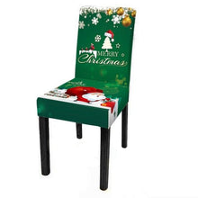Load image into Gallery viewer, Dining Room Chair Protector Slipcovers Popular New Holiday Universal Size Christmas Printing Chair Cover Stretch Washable Detachable Seat Covers For Hotel Banquet Home Christmas Party
