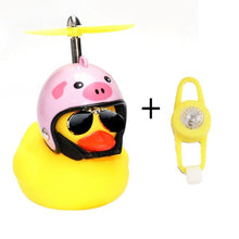 Load image into Gallery viewer, Yellow Small Bike Duck Bicycle Bell Luminous Normal Duck Ducky Bicycle Airscrew Helmet Wind Motor Riding Cycling Lights Horn Rubber Duck Helmet Bike Horn Bell Car Decoration Bicycle Horn
