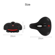 Load image into Gallery viewer, Reflective Breathable Bike Saddle Cushion Leather Surface Seat Mountain Bicycle Shock Absorbing Hollow Bike Seat For Women Or Men Bicycle Saddle Replacement Padded Soft High Density Memory Foam With Dual Shock Absorbing
