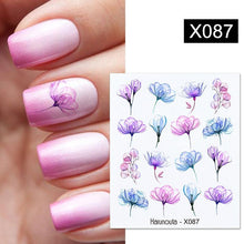 Load image into Gallery viewer, French Line Nail Water Decal Flower Marble Leaf Girl Stickers on Nails Water Ink Transfer Slider Nail Stickers Decor Kids Nails Art Decoration Nail Strips Shiny French Tip Guides Stickers French Nail Stickers Form Fringe Guides
