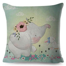 Load image into Gallery viewer, Cute Pillow Cover Cartoon Giraffe Fox Reindeer Animal Nordic Polyester Cotton Cushion Cover For Sofa Home Kids Room Decor Throw Pillow Cases Cartoon Animal Woodland Decorative Cotton Cushion Cover Home Baby Room Decor Standard Pillowcase
