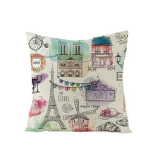 Load image into Gallery viewer, World Famous City Building Tower Paris Printing Pillow Covers For Home Chair Car Decorative Cushion Covers 45*45cm

