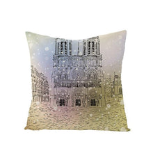 Load image into Gallery viewer, World Famous City Building Tower Paris Printing Pillow Covers For Home Chair Car Decorative Cushion Covers 45*45cm
