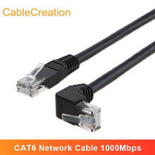 Load image into Gallery viewer, CAT6 Ethernet Cable LAN Cable Network Cable Gold Plated Laptop Router Cat6 Right Angle Ethernet Cable RJ45 Network Patch Cord Cable For Laptop Game Console
