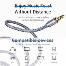 Load image into Gallery viewer, Audio Extension 3.5 mm Aux Cable Jack For Headphone Extender Cord
