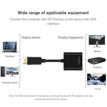 Load image into Gallery viewer, DisplayPort to VGA Adapter Cable Converter Compatible with Computer, Desktop, Laptop, PC, Monitor, Projector.

