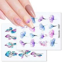 Load image into Gallery viewer, Water Nail Stickers Women Face Sketch Abstract Butterfly Image Sexy Girl Nail Art Decor Sliders Manicures For Nails Decoration Decal Self-Adhesive 3D Wave Design Decoration for Women Girls Tape Nail Art Stickers Decal Decoration
