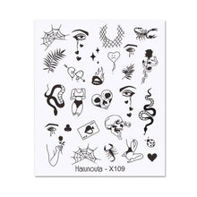 Load image into Gallery viewer, Water Nail Stickers Women Face Sketch Abstract Butterfly Image Sexy Girl Nail Art Decor Sliders Manicures For Nails Decoration Decal Self-Adhesive 3D Wave Design Decoration for Women Girls Tape Nail Art Stickers Decal Decoration
