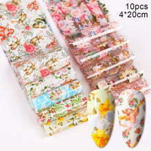 Load image into Gallery viewer, Nail Foils Marble Flower Series Iridescent Nail Art Transfer Sticker Paper Slider Nail Water Decal Design Manicures Decorations  Art Manicures Decoration New Gold Nail Transfer Foils for Nail Arts Nails Supply Holographic Effect Nail Art Foil Stickers Hol
