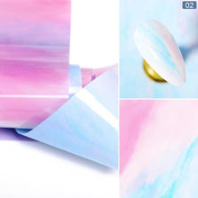 Load image into Gallery viewer, Nail Foils Marble Flower Series Iridescent Nail Art Transfer Sticker Paper Slider Nail Water Decal Design Manicures Decorations  Art Manicures Decoration New Gold Nail Transfer Foils for Nail Arts Nails Supply Holographic Effect Nail Art Foil Stickers Hol
