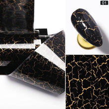 Load image into Gallery viewer, Nail Foils Marble Flower Series Iridescent Nail Art Transfer Sticker Paper Slider Nail Water Decal Design Manicures Decorations  Art Manicures Decoration New Gold Nail Transfer Foils for Nail Arts Nails Supply Holographic Effect Nail Art Foil Stickers Hol
