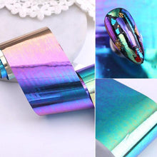Load image into Gallery viewer, Nail Foils Marble Flower Series Iridescent Nail Art Transfer Sticker Paper Slider Nail Water Decal Design Manicures Decorations  Art Manicures Decoration New Gold Nail Transfer Foils for Nail Arts Nails Supply Holographic Effect Nail Art Foil Stickers Hol
