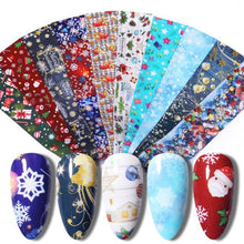 Load image into Gallery viewer, Nail Foils Marble Flower Series Iridescent Nail Art Transfer Sticker Paper Slider Nail Water Decal Design Manicures Decorations  Art Manicures Decoration New Gold Nail Transfer Foils for Nail Arts Nails Supply Holographic Effect Nail Art Foil Stickers Hol
