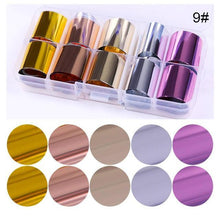 Load image into Gallery viewer, Nail Foils Marble Flower Series Iridescent Nail Art Transfer Sticker Paper Slider Nail Water Decal Design Manicures Decorations  Art Manicures Decoration New Gold Nail Transfer Foils for Nail Arts Nails Supply Holographic Effect Nail Art Foil Stickers Hol
