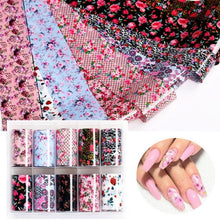 Load image into Gallery viewer, Nail Foils Marble Flower Series Iridescent Nail Art Transfer Sticker Paper Slider Nail Water Decal Design Manicures Decorations  Art Manicures Decoration New Gold Nail Transfer Foils for Nail Arts Nails Supply Holographic Effect Nail Art Foil Stickers Hol

