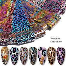 Load image into Gallery viewer, Nail Foils Marble Flower Series Iridescent Nail Art Transfer Sticker Paper Slider Nail Water Decal Design Manicures Decorations  Art Manicures Decoration New Gold Nail Transfer Foils for Nail Arts Nails Supply Holographic Effect Nail Art Foil Stickers Hol
