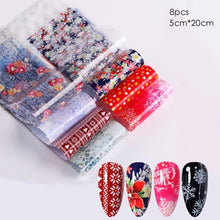 Load image into Gallery viewer, Nail Foils Marble Flower Series Iridescent Nail Art Transfer Sticker Paper Slider Nail Water Decal Design Manicures Decorations  Art Manicures Decoration New Gold Nail Transfer Foils for Nail Arts Nails Supply Holographic Effect Nail Art Foil Stickers Hol
