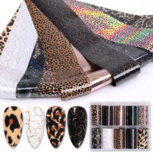 Load image into Gallery viewer, Nail Foils Marble Flower Series Iridescent Nail Art Transfer Sticker Paper Slider Nail Water Decal Design Manicures Decorations  Art Manicures Decoration New Gold Nail Transfer Foils for Nail Arts Nails Supply Holographic Effect Nail Art Foil Stickers Hol
