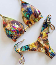 Load image into Gallery viewer, Popular Women's Beachwear  Bikini Set Swimwear Push-Up Padded Swimsuit Floral Bikini Set Low Rise Ruffled Two Pieces Swimsuit Push Up Bathing Suit Swimwear
