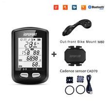 Load image into Gallery viewer, Bike Wireless Stopwatch GPS Bicycle Computer IPX6 Waterproof Cycling Speedometer With ANT+ Bluetooth Bike Speedometer and Odometer Rechargeable Cycling Computer MTB Tracker With LCD Automatic Backlight Display
