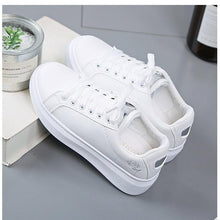 Load image into Gallery viewer, Women Casual New Spring Sneakers Fashion Embroidered White Sneakers Breathable Flower Lace-Up Leather Casual Sports Flat Low Top Sneaker
