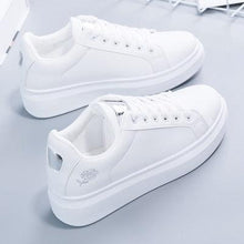 Load image into Gallery viewer, Women Casual New Spring Sneakers Fashion Embroidered White Sneakers Breathable Flower Lace-Up Leather Casual Sports Flat Low Top Sneaker
