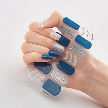 Load image into Gallery viewer, New Year Patterned Nail Decor Nail Polish Nail Art Stickers Full Beauty Sticker for Nails Nail Accessorie Christmas Nail Sticker 3D Nail Art Stickers Decal Slider Template Diy Nail Tool Decorations Nail Art Design Self Adhesive Luxury Designer Nail Sticke
