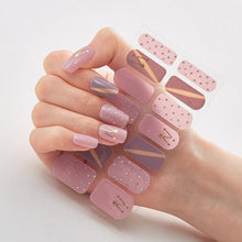 Load image into Gallery viewer, New Year Patterned Nail Decor Nail Polish Nail Art Stickers Full Beauty Sticker for Nails Nail Accessorie Christmas Nail Sticker 3D Nail Art Stickers Decal Slider Template Diy Nail Tool Decorations Nail Art Design Self Adhesive Luxury Designer Nail Sticke

