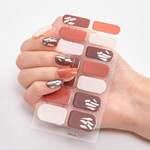 Load image into Gallery viewer, New Year Patterned Nail Decor Nail Polish Nail Art Stickers Full Beauty Sticker for Nails Nail Accessorie Christmas Nail Sticker 3D Nail Art Stickers Decal Slider Template Diy Nail Tool Decorations Nail Art Design Self Adhesive Luxury Designer Nail Sticke
