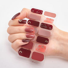 Load image into Gallery viewer, New Year Patterned Nail Decor Nail Polish Nail Art Stickers Full Beauty Sticker for Nails Nail Accessorie Christmas Nail Sticker 3D Nail Art Stickers Decal Slider Template Diy Nail Tool Decorations Nail Art Design Self Adhesive Luxury Designer Nail Sticke
