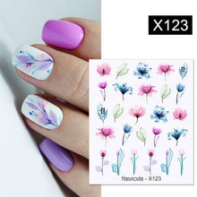 Load image into Gallery viewer, French Line Nail Water Decal Flower Marble Leaf Girl Stickers on Nails Water Ink Transfer Slider Nail Stickers Decor Kids Nails Art Decoration Nail Strips Shiny French Tip Guides Stickers French Nail Stickers Form Fringe Guides

