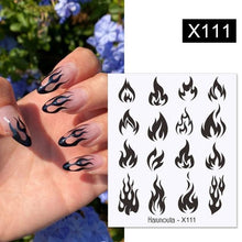 Load image into Gallery viewer, French Line Nail Water Decal Flower Marble Leaf Girl Stickers on Nails Water Ink Transfer Slider Nail Stickers Decor Kids Nails Art Decoration Nail Strips Shiny French Tip Guides Stickers French Nail Stickers Form Fringe Guides
