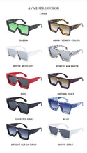 Load image into Gallery viewer, Oversized Square Shape Sunglasses For Women &amp; Men New  Luxury Design Sun Glasses For Female New Fashionable  Large Frame Silver Mirror Eyewear
