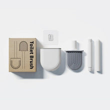 Load image into Gallery viewer, Wall-Mounted Silicone Toilet Brush Wash Toilet Accessories With Holder Soft Bristles Brushes Set Bathroom Cleaning Tool Toilet Brush Set Silicone Toilet Brush With Holder Wall Mounted With Toilet Bowl Brush And Holder Bendable Brush Head Holder
