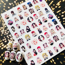 Load image into Gallery viewer, 3D Nail Art Stickers Decal Template Nail Tool Decorations Nail Slider  Metallic Nail Art Stickers Set Love Metal Nail Studs Decals for Women Nail Decorations Accessories Metal Curve Stripe Lines Design Letter Nail Sticker Decoration
