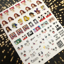 Load image into Gallery viewer, 3D Nail Art Stickers Decal Template Nail Tool Decorations Nail Slider  Metallic Nail Art Stickers Set Love Metal Nail Studs Decals for Women Nail Decorations Accessories Metal Curve Stripe Lines Design Letter Nail Sticker Decoration
