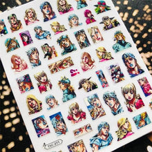 Load image into Gallery viewer, 3D Nail Art Stickers Decal Template Nail Tool Decorations Nail Slider  Metallic Nail Art Stickers Set Love Metal Nail Studs Decals for Women Nail Decorations Accessories Metal Curve Stripe Lines Design Letter Nail Sticker Decoration
