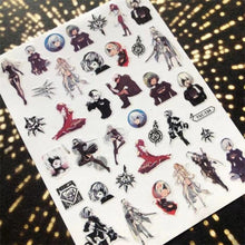 Load image into Gallery viewer, 3D Nail Art Stickers Decal Template Nail Tool Decorations Nail Slider  Metallic Nail Art Stickers Set Love Metal Nail Studs Decals for Women Nail Decorations Accessories Metal Curve Stripe Lines Design Letter Nail Sticker Decoration
