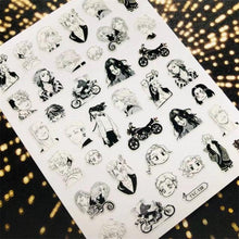 Load image into Gallery viewer, 3D Nail Art Stickers Decal Template Nail Tool Decorations Nail Slider  Metallic Nail Art Stickers Set Love Metal Nail Studs Decals for Women Nail Decorations Accessories Metal Curve Stripe Lines Design Letter Nail Sticker Decoration
