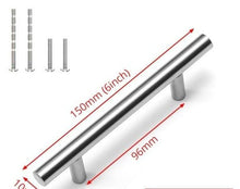 Load image into Gallery viewer, 20 PCS Set Brushed Gold Kitchen Handle Stainless Steel T Bar Door Pull 76mm 96mm Cabinet Knobs and Handles Black Furniture Handle Stainless Steel Kitchen Cupboard Handles Cabinet Handles
