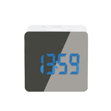 Load image into Gallery viewer, Digital Alarm Clock Desk Table Clock  3 Alarm Sounds Adjustable Volume Easy Digital Alarm Clock for Kids and Adults Compact Desk &amp; Shelf Clocks for Bedroom Curved LED Screen Alarm Clocks For Kid Bedroom Temperature Snooze Function Home Decor Watch
