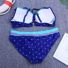 Load image into Gallery viewer, Bikini New 2 Piece Women Swimsuit Women's High Waist Bikini Set Fashion Puff Sleeve Swimwear Set Bathing Suits Solid Color Short Puff Sleeve Summer High Waist Cut Backless Bathing Suit Beachwear
