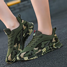 Load image into Gallery viewer, Unisex Running Sport Outdoor Sneakers Breathable Women Camouflage Green Walking Jogging Sneakers Fashion Lightweight Running Casual Sneakers For Workout
