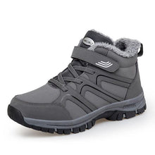 Load image into Gallery viewer, Winter Womens Mens Boots Plush Leather Waterproof Climbing Hunting Shoes Unisex Lace-up Outdoor Warm Hiking Boot Warm Ankle Cushionable Non-Slip Fashion Booties For Outdoor Walking
